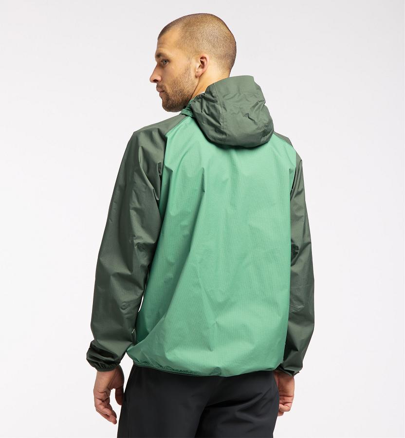 Haglöfs Mens L.I.M Proof Waterproof Jacket Dark Green New Zealand 83562ZDAO